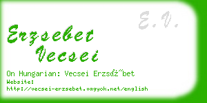 erzsebet vecsei business card